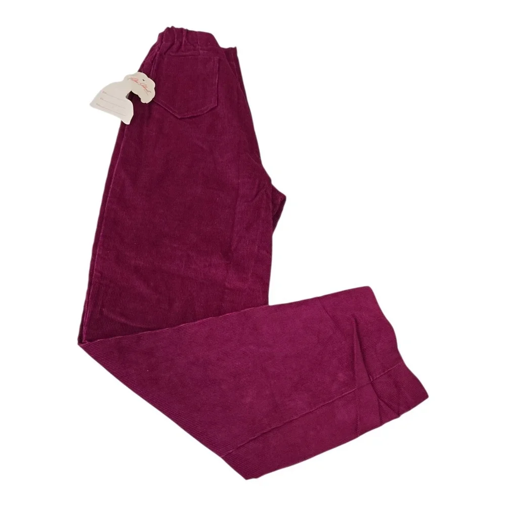 Vintage‎ Palm Island Fuchsia Corduroy Pants Girls Size 10 Pleated Front
